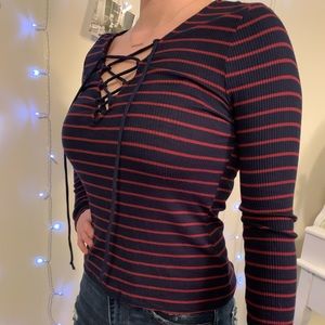 Forever 21 Long Sleeve Lace Up